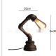 Iron Art Green Bronze Table Lamp Bar Water Pipe Retro Nostalgic Bedroom Bedside Lamp