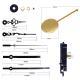 Amazon Hot Selling DIY Quartz Pendulum Clock Movement Metal Pendulum