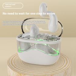 Transparent Wireless Half In-ear Bluetooth Headset HD Call Long Battery Life