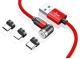 Rotating magnetic data cable three in one
