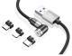Rotating magnetic data cable three in one