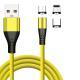 High Quality 2.1A Magnetic Cable 3 In 1 Liquid Silicon USB Charging Cable