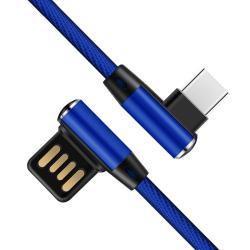 Elbow cloth braided data cable