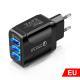 Fast Charge Mobile Phone Charger 3USB Smart European Standard American Standard British Standard 5V9V12V Multiport Travel Charger