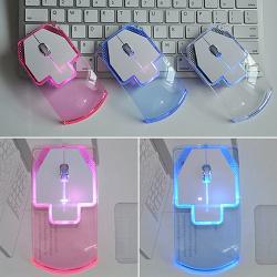 Creative Ultra-thin Transparent 2.4GHz Wireless Optical Luminous Mouse for PC Laptop