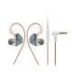 Single-side Hybrid Two-unit Circle Iron 2pin Changeable Wire Metal Headset