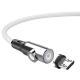 Straight-bent two-in-one magnetic data cable