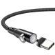 Straight-bent two-in-one magnetic data cable