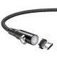 Straight-bent two-in-one magnetic data cable