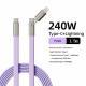 240W Multi-Protocol Fully Compatible 2-in-1 Charging Cable With Silicone