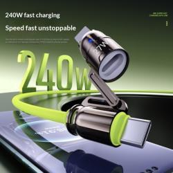 Dual Type-C 240W Four in One Data Cable