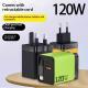 120W GaN Fast Charger With A Built-in Retractable Cable
