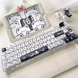 Kittens Fantasy Key Cap MOA Height Flat Chest Height Black And White Cat Cute Key Cap In Stock