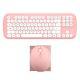 Wireless Keyboard And Mouse Set Girls Color Retro