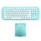 Wireless Keyboard And Mouse Set Girls Color Retro