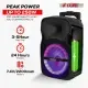 5 Core Party Speaker Bluetooth 250W Big Monster Powered Rechargeable Outdoor PA DJ System W Disco Lights 2 Wireless Karaoke Mics Portable Rolling Speakers W Handle Black - ACTIVE HOME 8 2-MIC