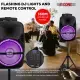 5 Core Party Speaker Bluetooth 250W Big Monster Powered Rechargeable Outdoor PA DJ System W Disco Lights 2 Wireless Karaoke Mics Portable Rolling Speakers W Handle Black - ACTIVE HOME 8 2-MIC