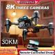 M5 Mini Drone With 8K HD Camera, 5G Real-Time Transmission, 30KM Long Range, Foldable Design, One Key Return & 360 Stunt - Beginner Friendly RC Drone Toy For Kids And Teens