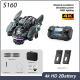 Drone With Screen Remote & Obstacle Avoidance, Foldable Brushless Quadcopter With 2 Batteries & RGB Lights