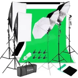 45W White Umbrellas Silver Black Umbrellas Soft Light Box Background Stand Light Stands Four - Do Not Sell On Amazon