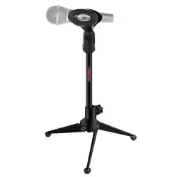 5 Core Desk Mic Stand Height Adjustable Desktop Microphone Stands Metal Tripod Portable Foldable