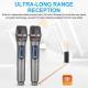 2x Wireless Microphone UHF Rechargeable Handheld Mic System Receiver Cordless