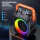 Karaoke Machine With 2 Wireless Microphones And RGB Color Lights,Karaoke Speaker Supports