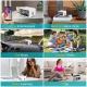 Alarm Clocks Bedside, Digital Alarm Clock Radio With Bluetooth Speaker, USB Charging Port, FM Radio, Universal Wireless Qi Charging, Dimmable LED Display, Dual Wireless Speaker For Home, Work
