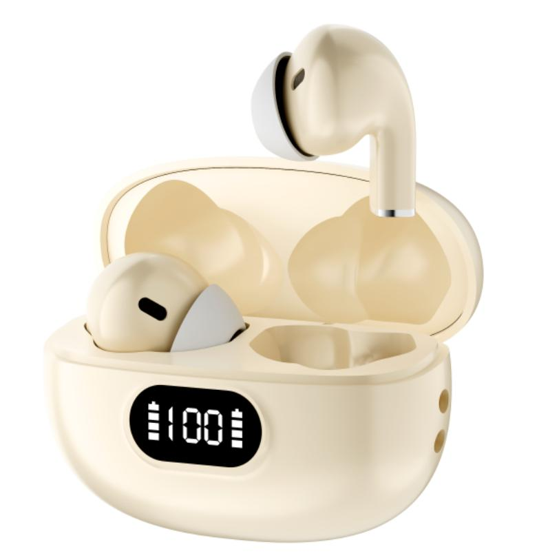 In-ear Bluetooth headset-off-white-PC+ABS-1 pair - Option1