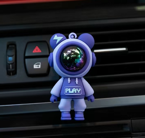 Car air outlet aroma tablets-Purple Lightning Bear-1 piece - Option1