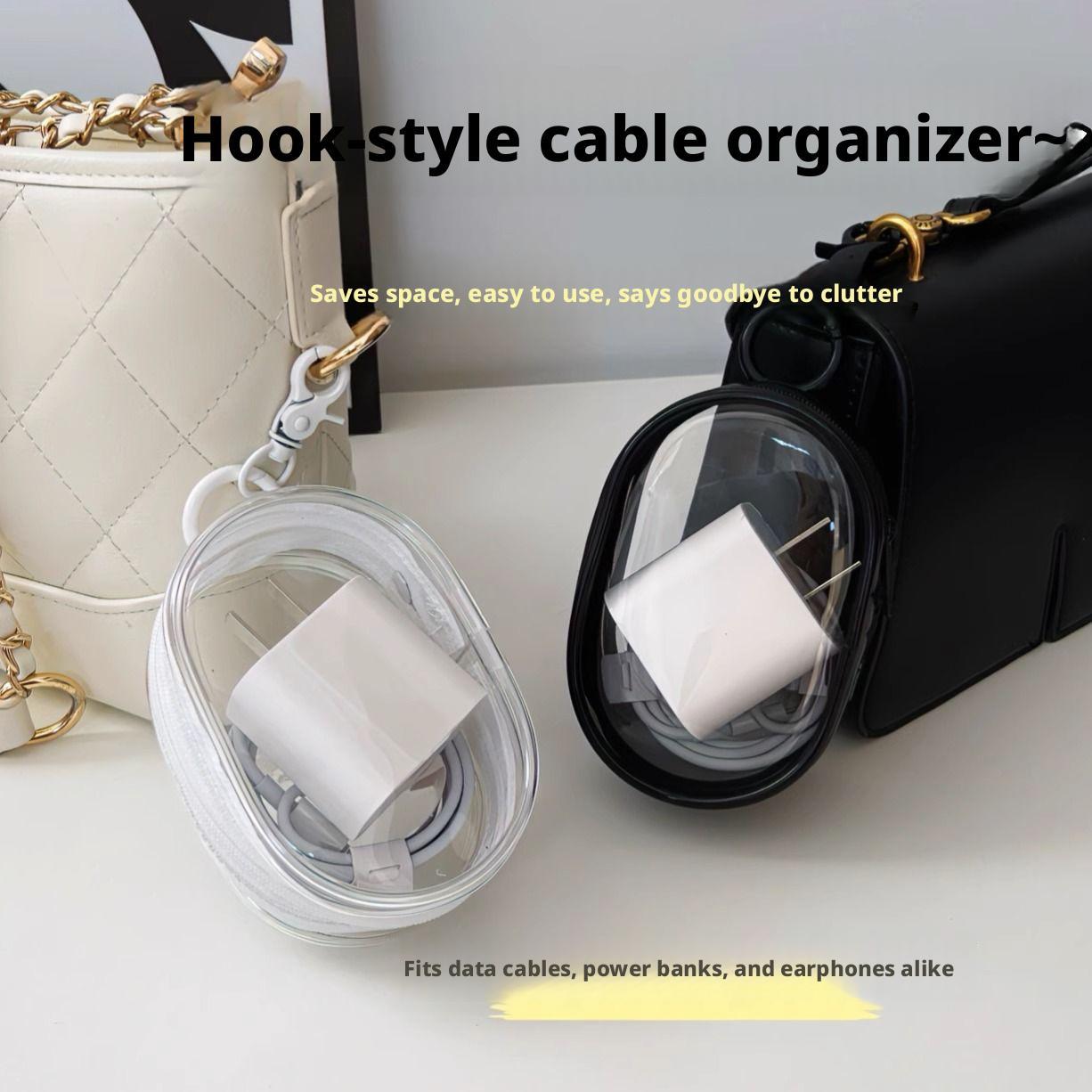 Data cable storage bag-black-1 piece - Option1