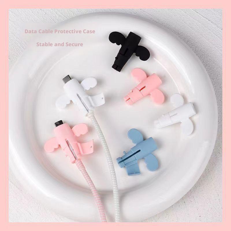 Data cable protective cover-Little Angel Model-Pink-1 piece - Option1