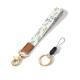 Leather-Polyester Wrist-Neck Dual-Use Keychain Lanyard