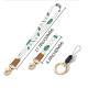 Leather-Polyester Wrist-Neck Dual-Use Keychain Lanyard