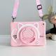 Rotating Stand Cartoon Cat Face Tablet Case