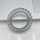 Telephone cord hair ring-transparent black-1