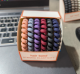High-elastic telephone cord hair ring-light coffee + khaki + rice-6 pieces-1 box