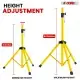 5 Core Speaker Stand Pair Adjustable 31 To 54" PA DJ Tripod Stands Heavy Duty W 35mm Insert 132 Lbs