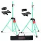 5 Core Speaker Stand Pair Adjustable 31 To 54" PA DJ Tripod Stands Heavy Duty W 35mm Insert 132 Lbs