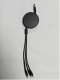 Three-in-one retractable data cable-USB head model-red-1 piece