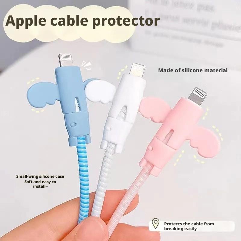 Data cable protective cover-cherubs model-random color-tpe material-1 piece - Option1