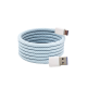 Braided magnetic data cable-U-C port-66W-white-length 1m-1 piece