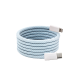 Braided magnetic data cable-U-C port-66W-white-length 1m-1 piece