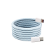 Braided magnetic data cable-U-C port-66W-white-length 1m-1 piece