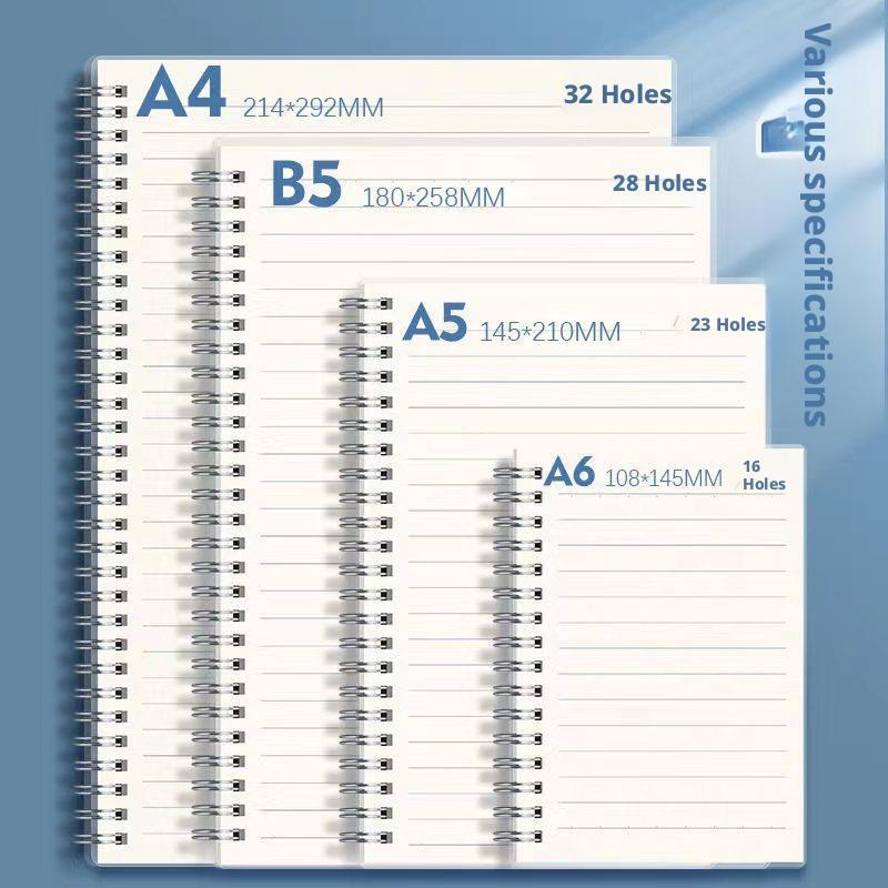 Loose-leaf notebook-A5 coil-grid-80 sheets - Option1