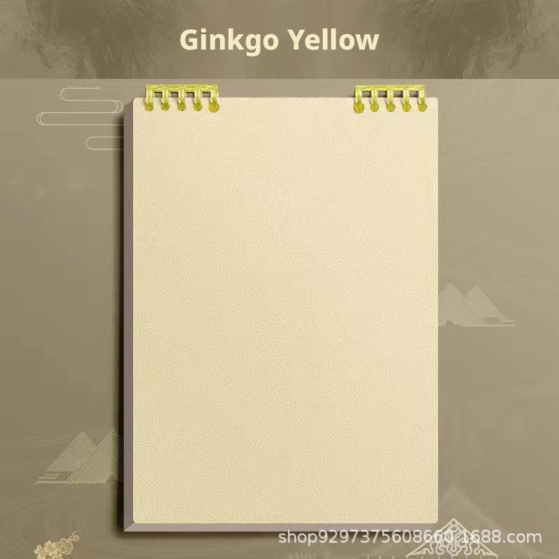 Notebook-A5 horizontal line 60 sheets-Ginkgo yellow copy-Nude-SHEIN Cross-border - Option1