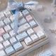 Blue Rain Five-sided Sublimation Cute Keycaps Suitable For Mechanical Keyboards