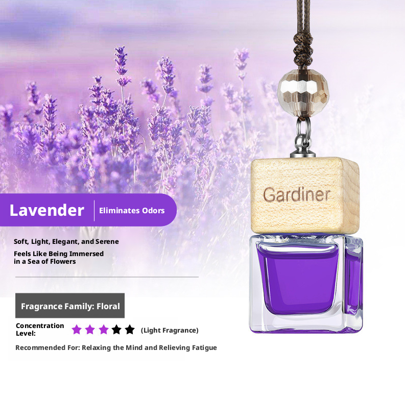 Car aroma pendant-lavender fragrance-1 piece - Option1