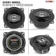 5Core Coaxial Door Car Speakers 4 Pair 250W 4Ohm 2 Way Component Subwoofer Audio W Super Tweeter