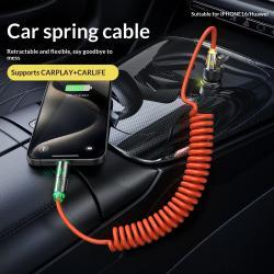 Phone Cable Spring Light Bar 4-in-1 65W Data Cable